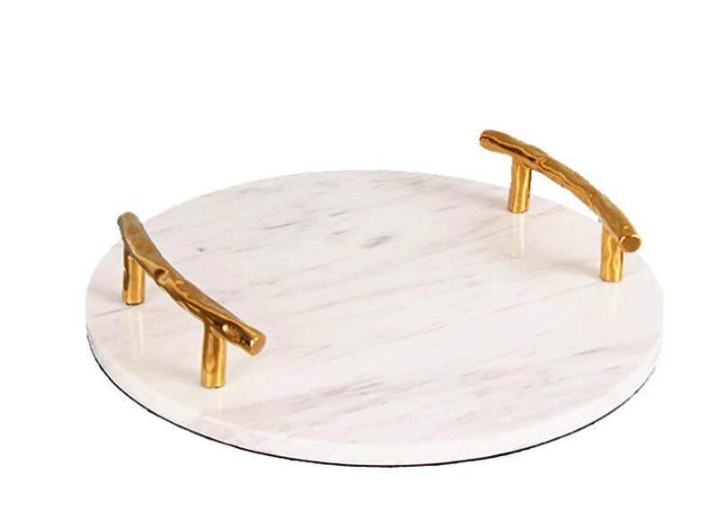 Nordic Style Board Room Dining Table Marble Tray Decorations