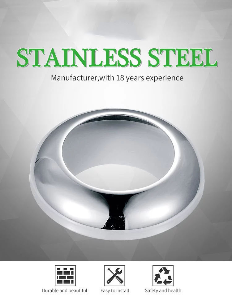 Handrail Railing Base Flange Stainless Steel Round Handrail Cover Plate