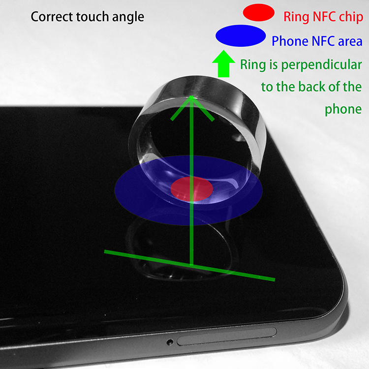 Long Range NFC Chip Ntag213 Wearable Smart Ring with Chip