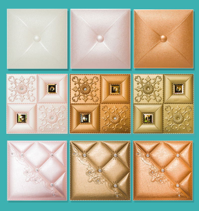 3D Soft Wall Panel PU Leather Soft Wall Panel