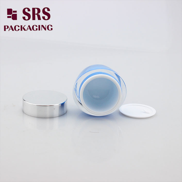 15g 30g 50g Oval Painted Blue Nail Gel Acrylic Jar