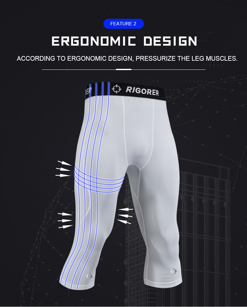 Gym Wear Jogging Pants with Elastic Compression Fabric