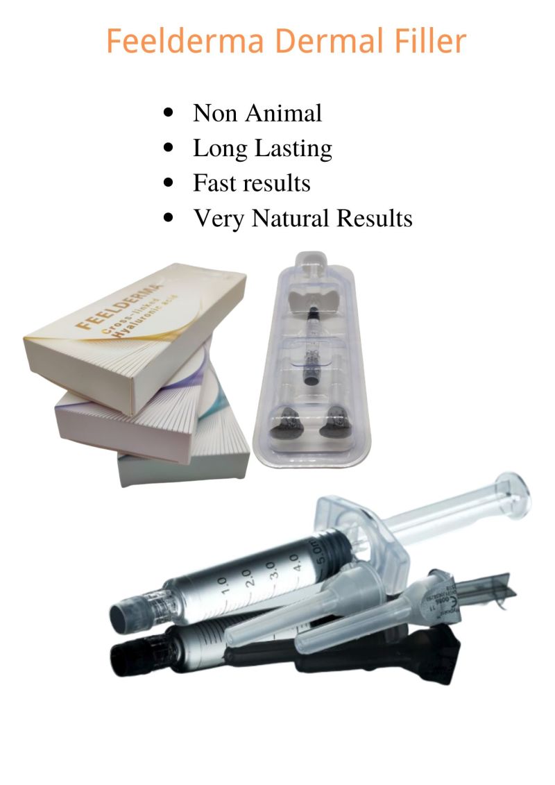 2ml Feelderma Injectable Cross Linked Medical Sodium Hyaluronate Gel Dermal Fillers Face