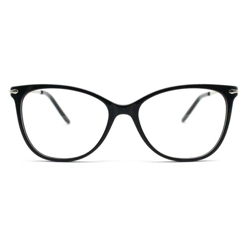 Stylish Metal Temple Acetate Woman Optical Anti-Blue Light Eyewear