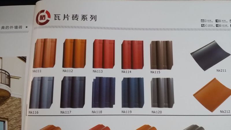 Clay Material Roof Tile Color Red Roof Tile (260X400mm)