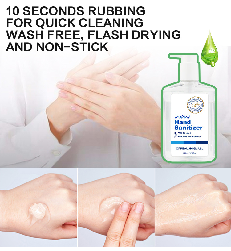 OEM&ODM Large Size 70% Alcohol Hand Sanitizer Wholesale 500ml Hand Sanitzer Gel