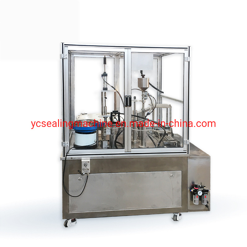 GMP Standard Small Automatic Prefilled Gel Glass Transparent Syringe Filling Machine