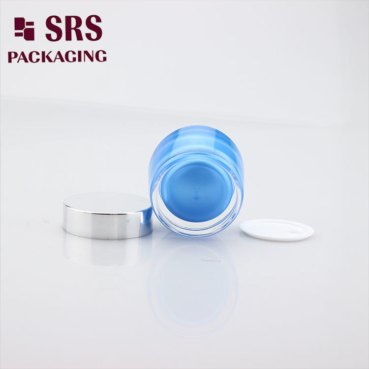 15g 30g 50g Oval Painted Blue Nail Gel Acrylic Jar