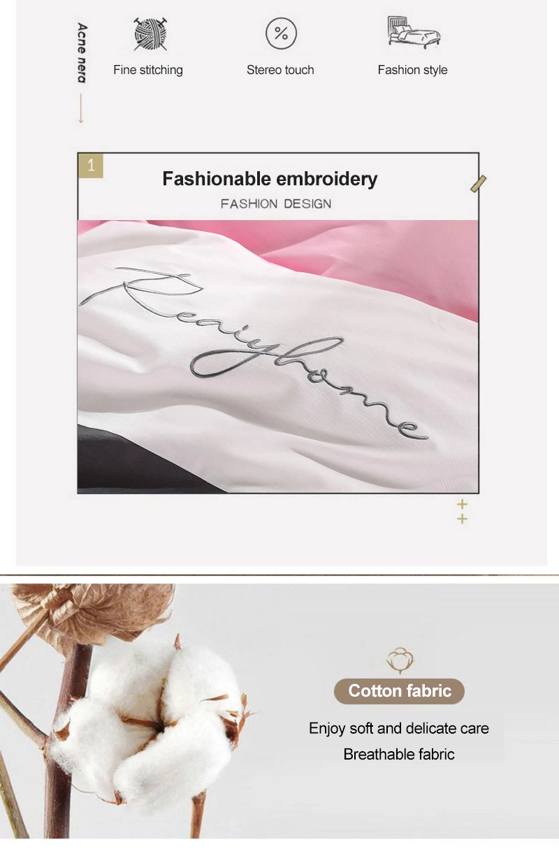 Simple Style Homestay Luxury Smooth New Product Cotton Bedding Set