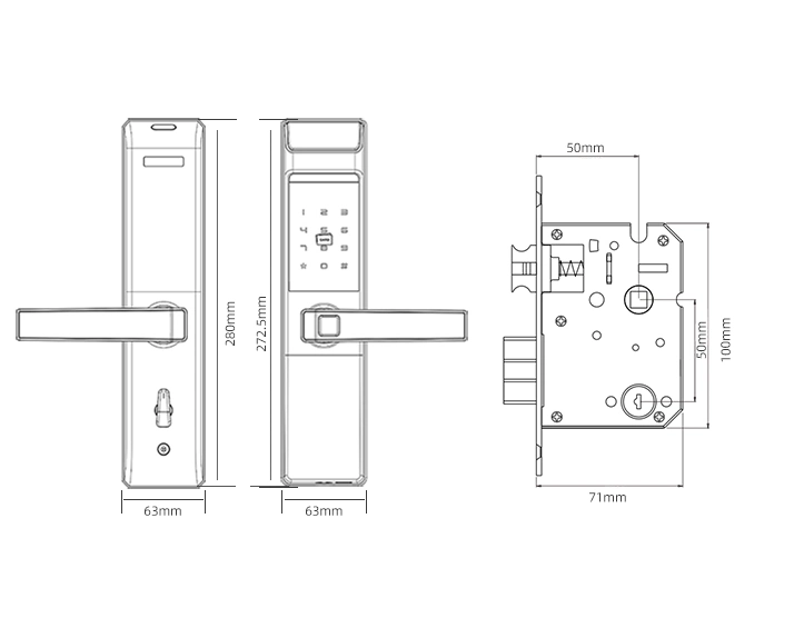 Cheap Durable Safety Password Card Keyless Electronic Homestay Bedroom Lock with APP Control
