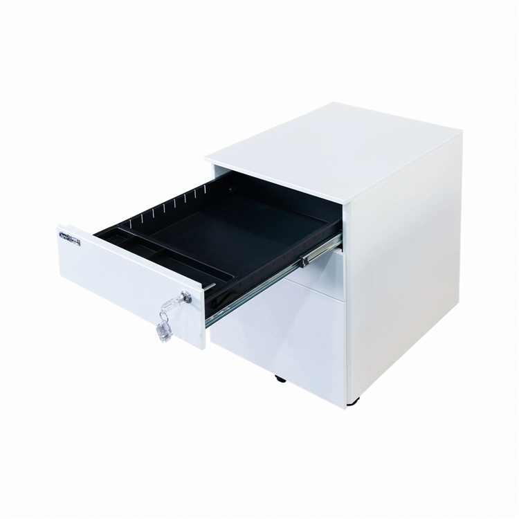 Filing Cabinet 3 Drawers Metal Steel Mobile Storage Pedestal Cabinet Under The Desk