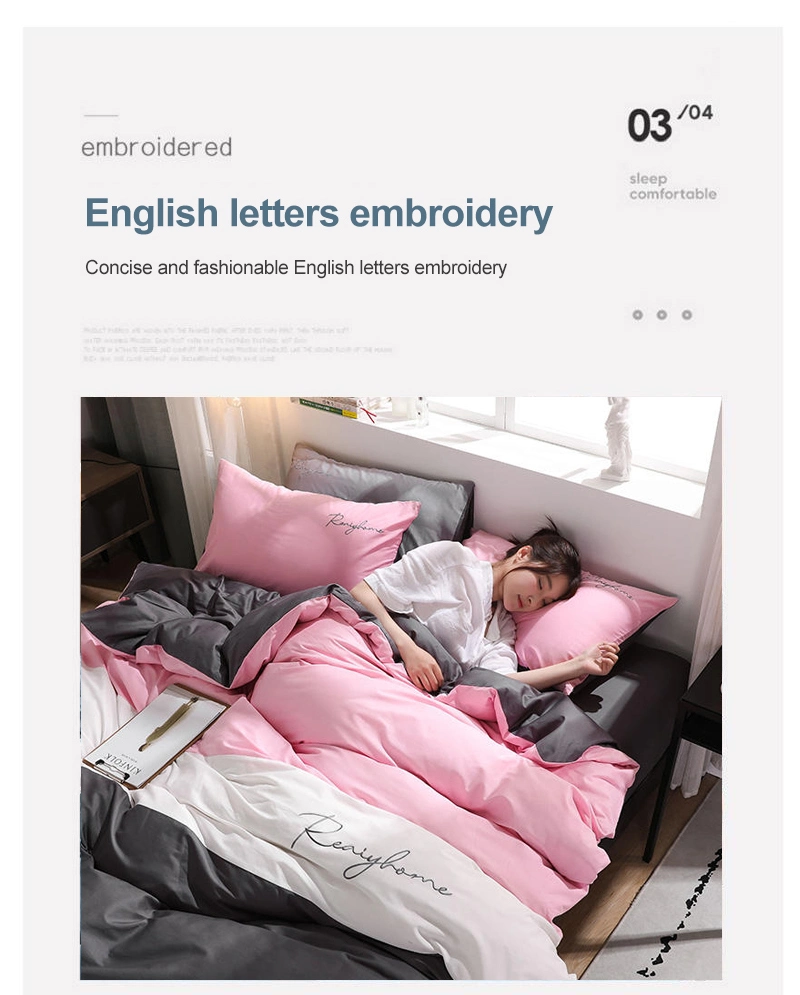 Simple Style Homestay Luxury Smooth New Product Cotton Bedding Set