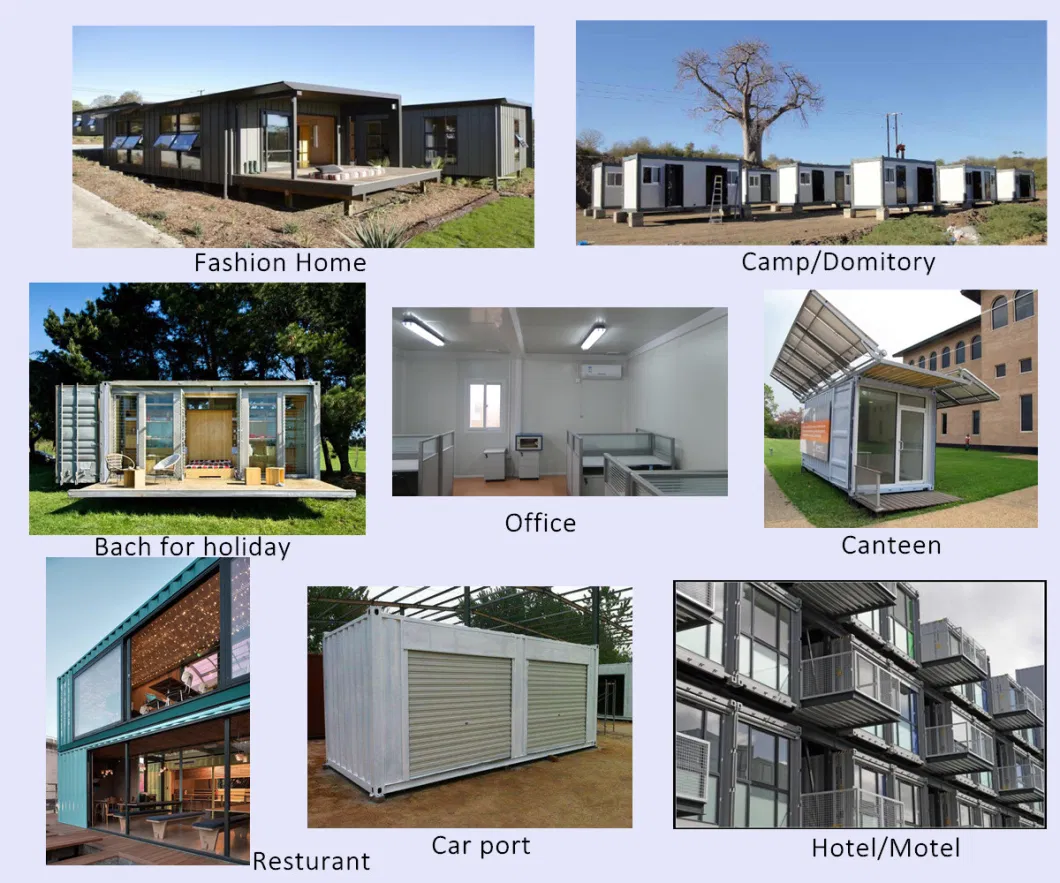 Steel Frame Cabin House with Building Materials, Drawing and Easy Installation