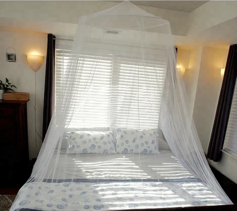Polyester Mosquito Net for Bed White Color