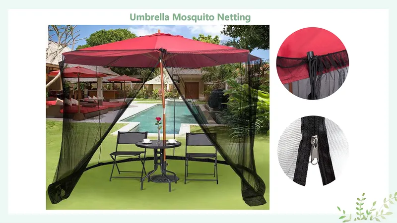 Umbrella Mosquito Netting 100% Polyester Canopy Curtains Mosquito Nets for Patio