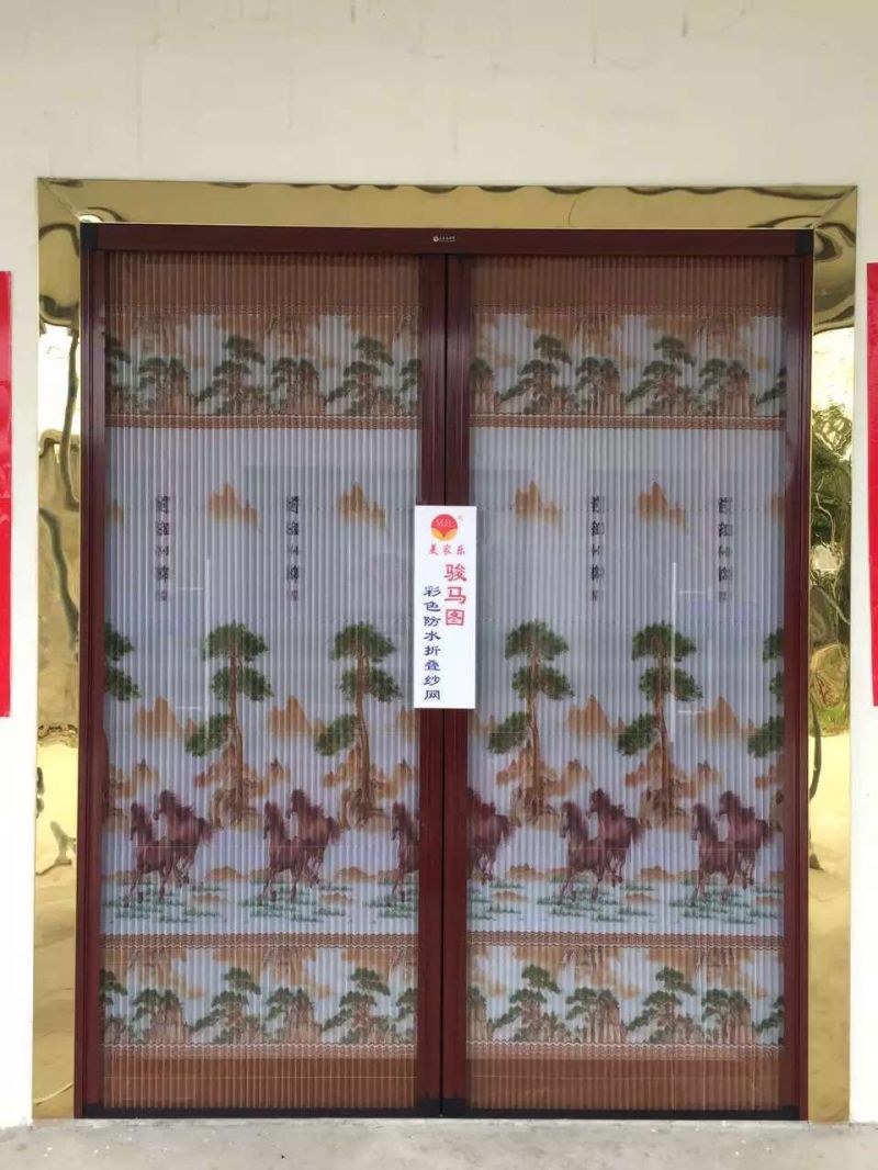 Printed Plisse Mesh Pleated Net Plisse Mesh for Door Insect Mesh Window Screen