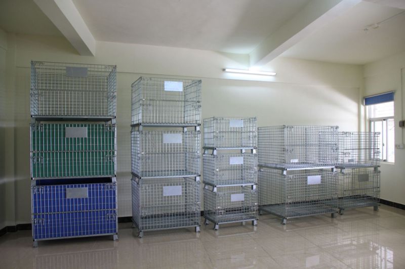 Wire Mesh Container /Stackable Steel Storage Bins/Pallet Stillage Cage