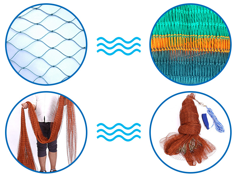 Customizable Nylon Fishing Net Twisted Knotted Predator Fishing Net