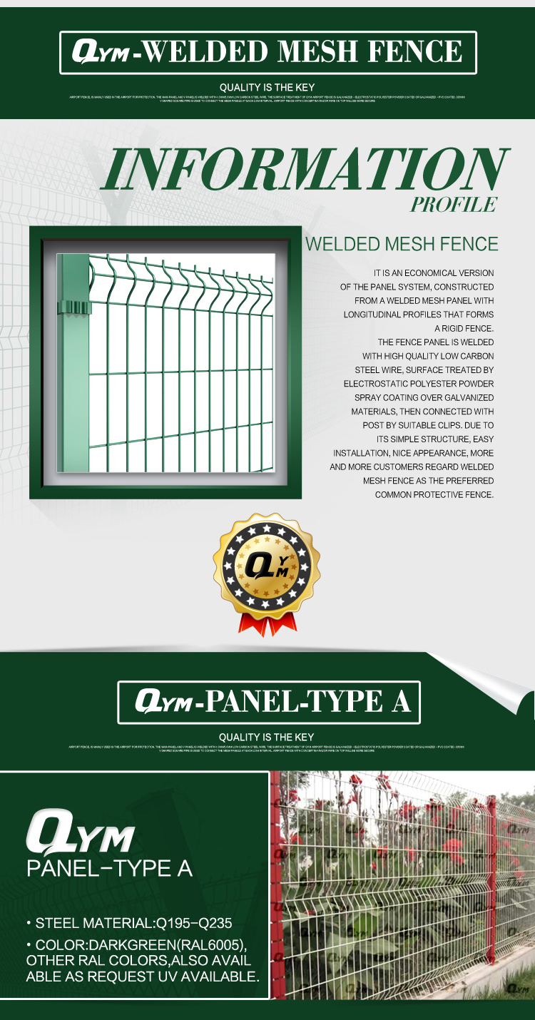 Color Green Welded Wire Mesh Fence for Garden Fence