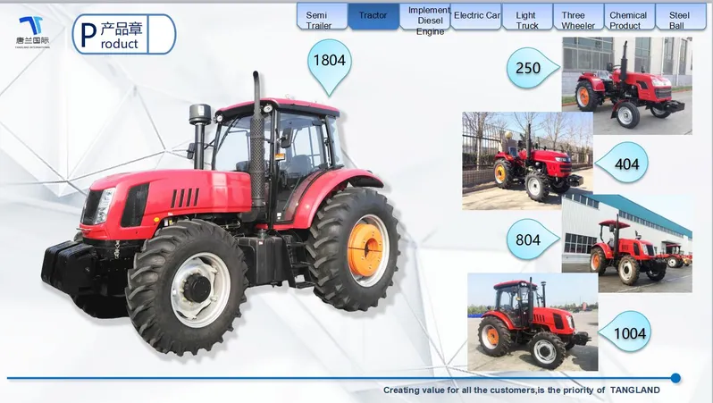 18HP 4*2 Mini/Compact/Agri/Wheeled/Single Cylinder/Belt Transmission Tractor