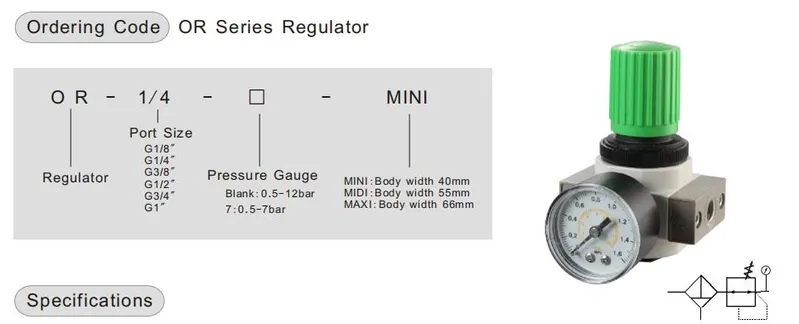 Frc / Aw / Afr / Bfr Type Air Filter Regulator and Pressure Gauge