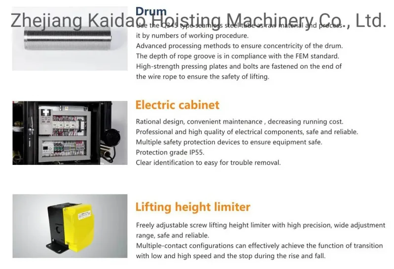 5 Tonne Double Speed Current Limiter Wire Rope Hoist