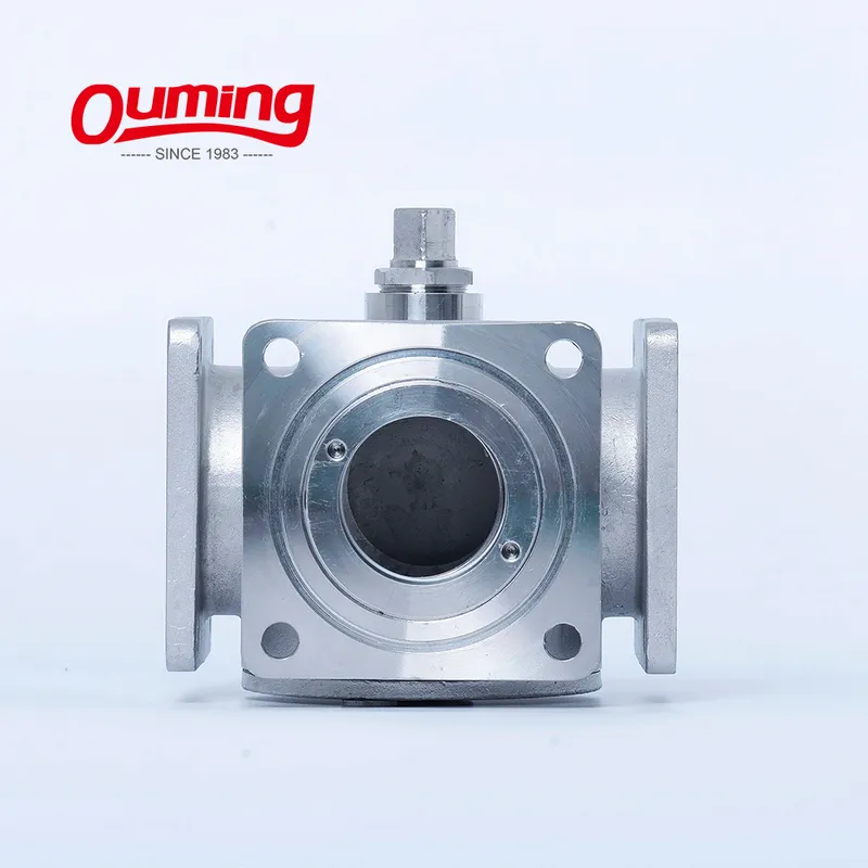 1/4-4'' CF8 Stainless Steel Threaded 3 Way Ball Valve