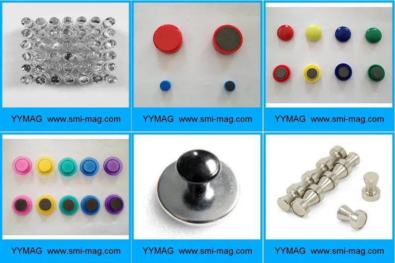 Magnetic Push Pins Silver Magnets Nickel Coated Magnetic Push Pins