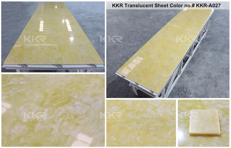 Alabaster Solid Surface Panel Translucent Resin Solid Surface