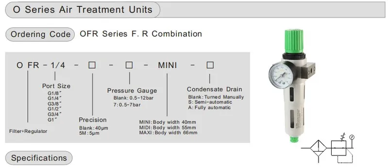 Ou Series Air Filter Regulator