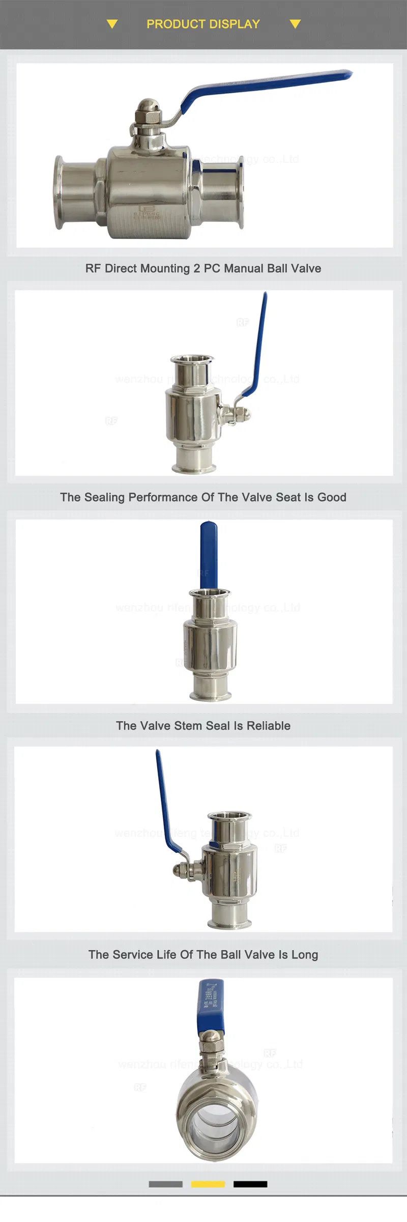 RF Direct Mounting 2 PC Manual Ball Valve