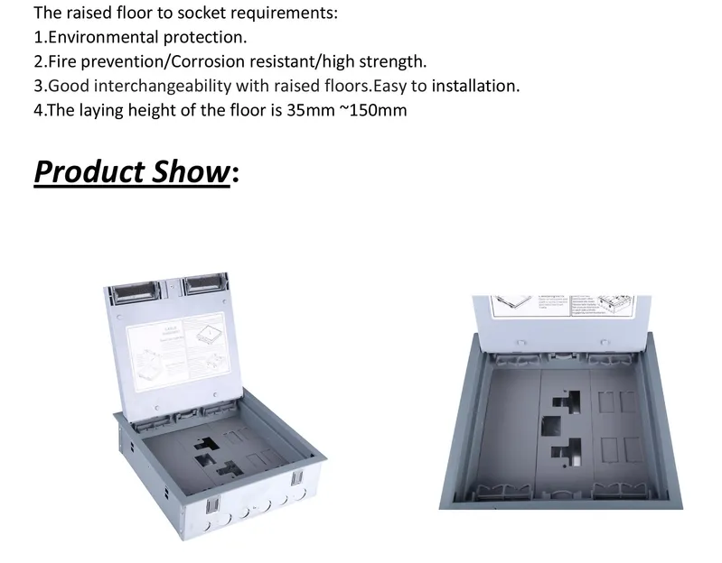 ABS Material Electrical Outlet / Flip-up Floor Boxes / Power Socket