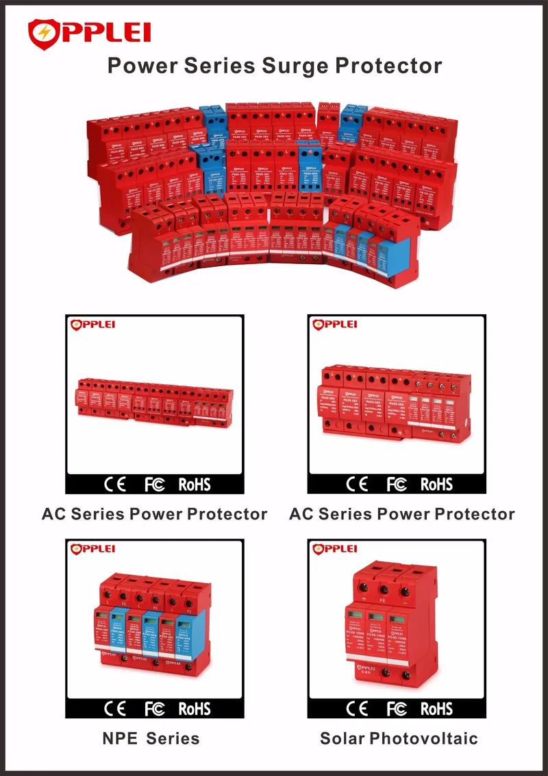 Imax 100ka AC Power Three Phases Lightning Arrester Surge Arrester