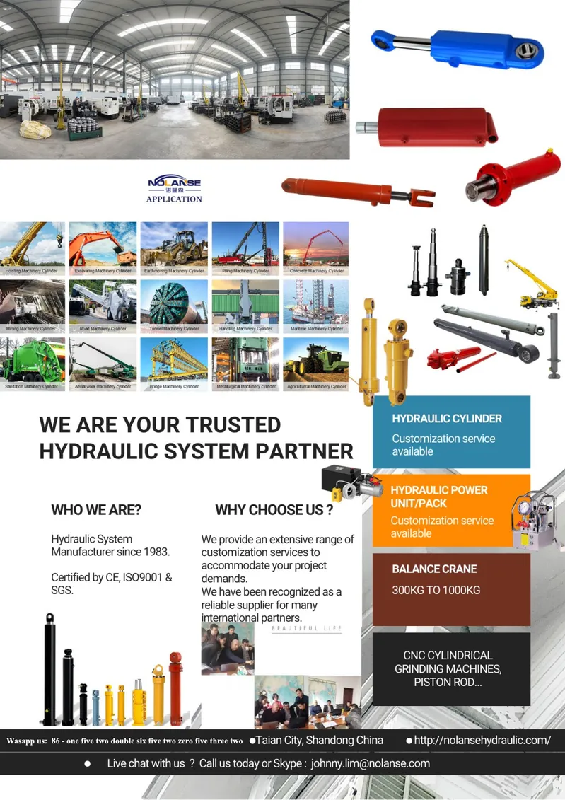 Hydraulic Cylinder Double Acting 20 Ton Hydraulic Cylinder