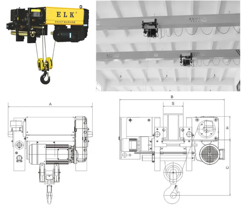 5 Tonne Double Speed Current Limiter Wire Rope Hoist