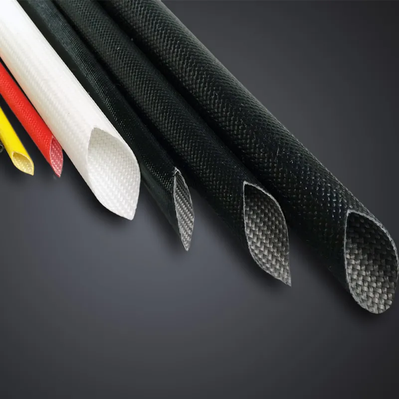 Insulation Expandable Braided Sleeving High Temperature Fiberglass Sleeving Coated Silicone