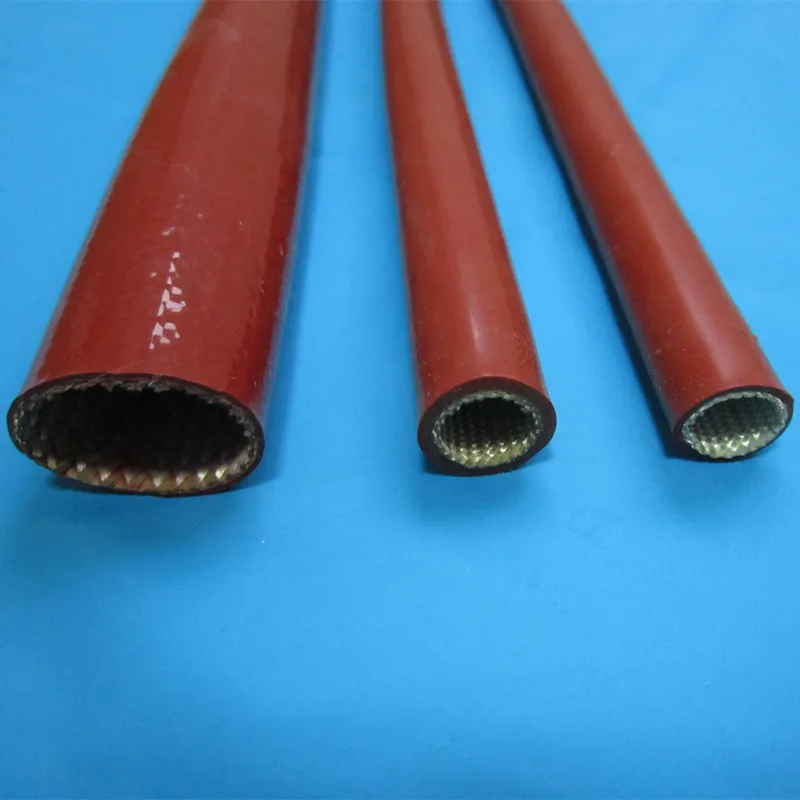 Insulation Expandable Braided Sleeving High Temperature Fiberglass Sleeving Coated Silicone