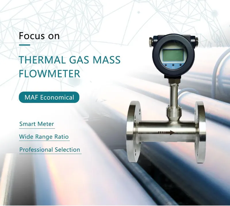 Thermal Gas Mass Flow Meter Flowmeter for Gas