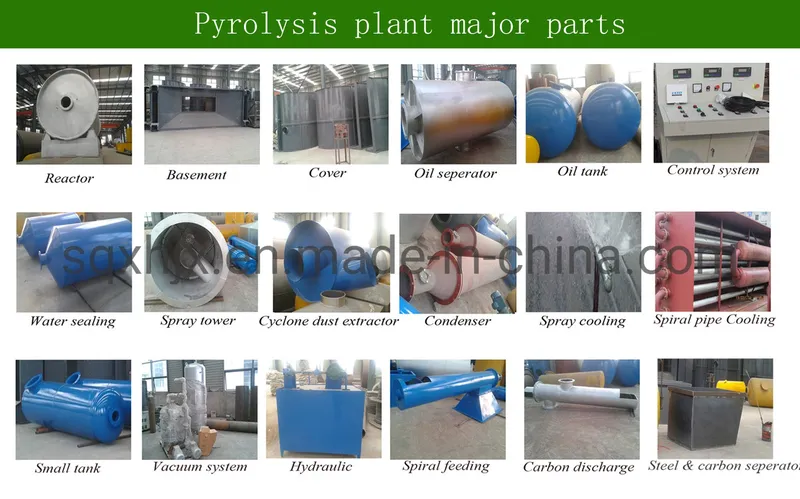 Qualified 10ton Tire Pyrolysis Machine with Auto Carbon Black Discharge