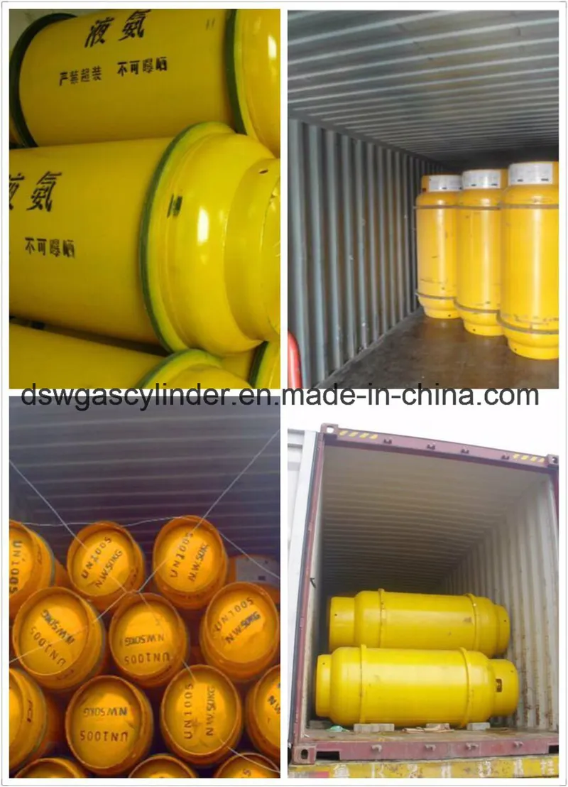 400L 99.9% Liquid Ammonia Nh3 Gas Cylinder