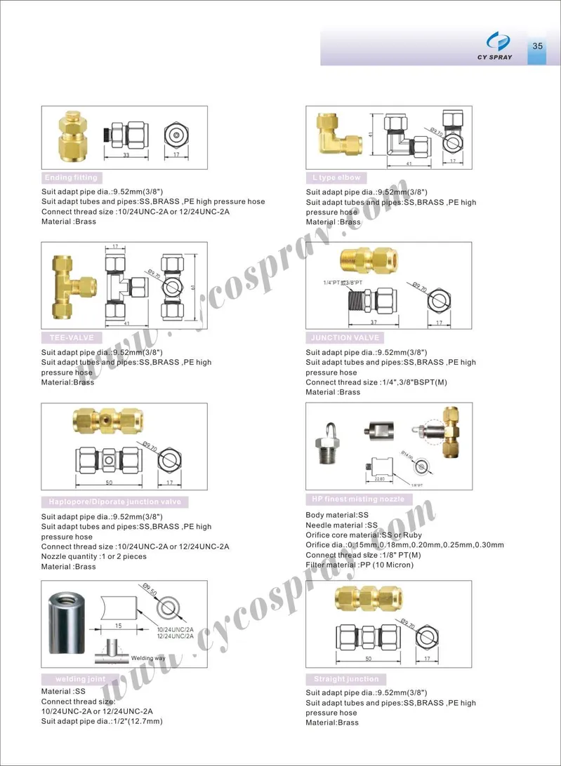 Quick Coupling for Misting Nozzle, Misting Nozzle Fitting, Quick Connector