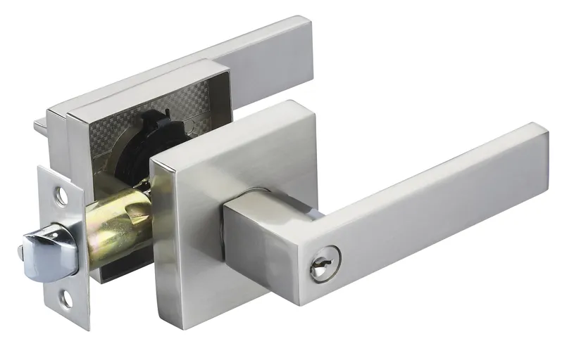 Lever on Rose Door Handle Rosette Hotel Lock Cylinder