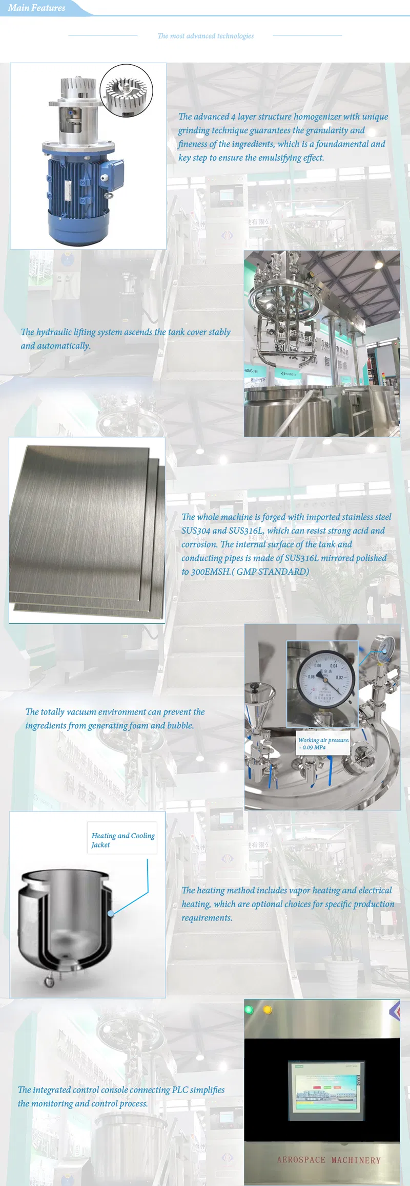 Vacuum Emulsifying Mixer Vacuum Emulsifier Vacuum Homogenizer