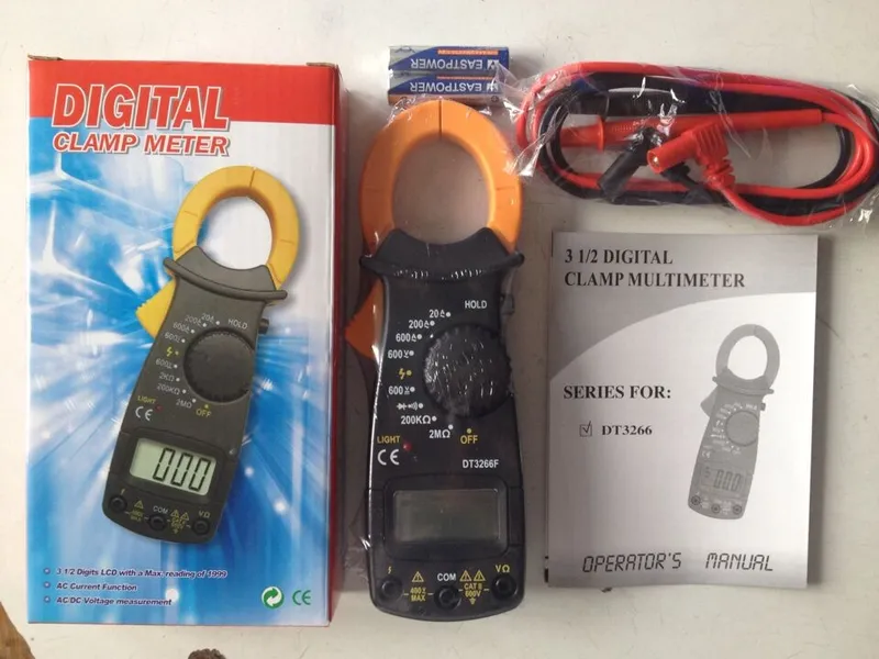 Dt-3266f Digital Multimeter Thermometer Clamp Meter