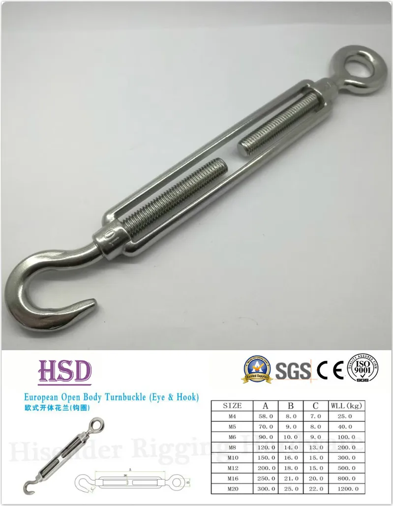 Casting Malleable Iron Standard DIN1478 Pipe Body Type Turnbuckle