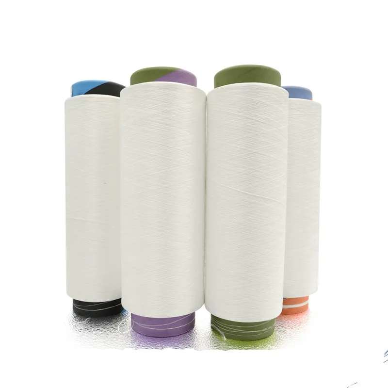 Polyester DTY 75/72 SIM Filament Yarn Overlock Yarn Raw White