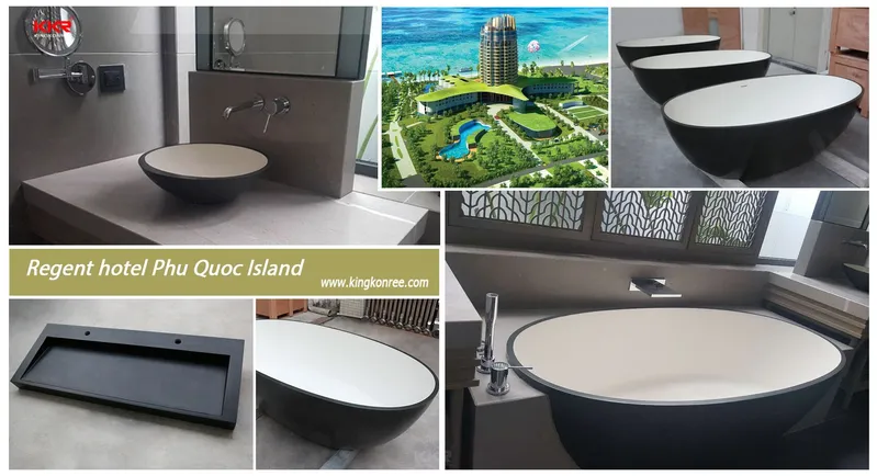 High Quality Solid Surface Bathtub Artificial Solid Surface Freestanding Bathtub