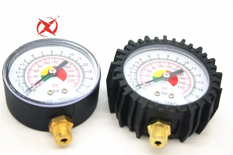 40mm Tire Gauge with Color Cover Plastic Case Pressure Gauge