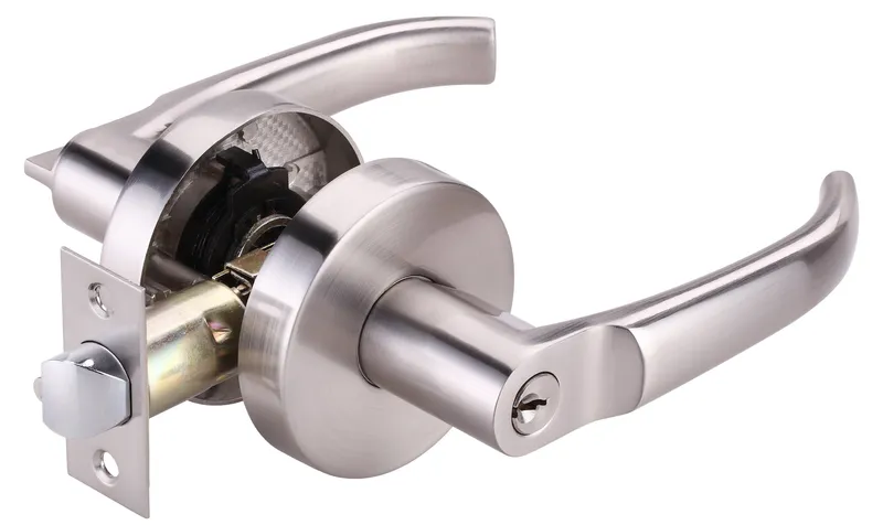 Lever on Rose Door Handle Rosette Hotel Lock Cylinder