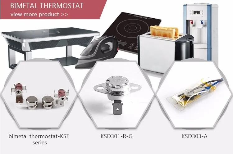 250V 10A High Temperature Thermostat Normally Closed/Open Bimetal Ceramic